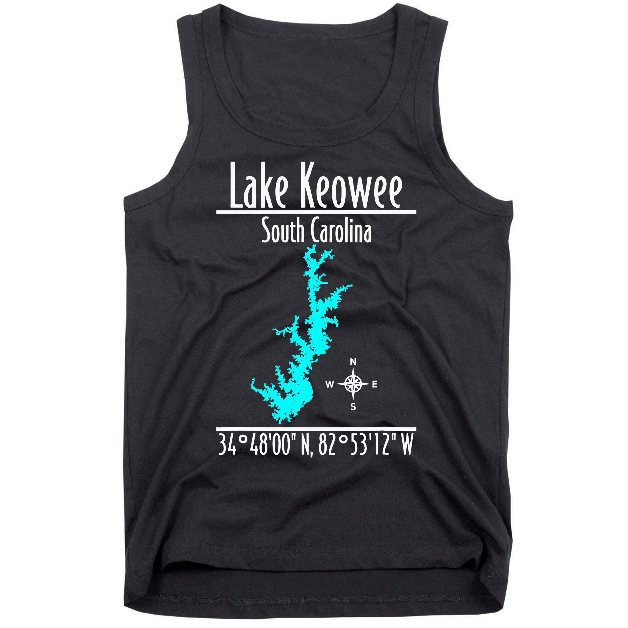 Modern Lake Keowee South Carolina Tank Top