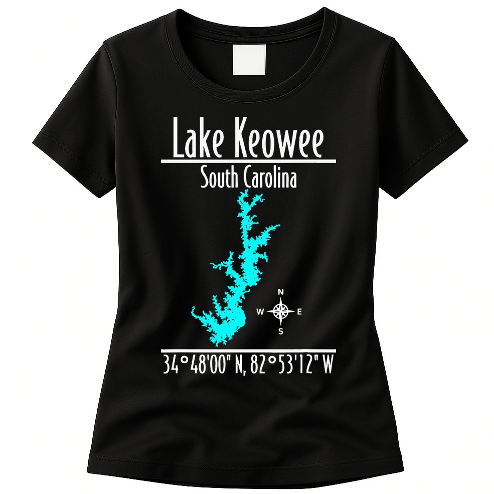 Modern Lake Keowee South Carolina Womens T-Shirt