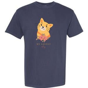 My Lovely Kitty Cut Cat Garment-Dyed Heavyweight T-Shirt