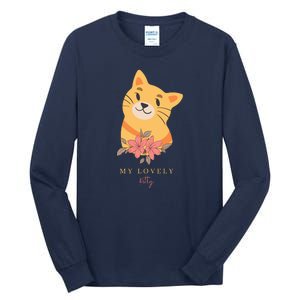 My Lovely Kitty Cut Cat Tall Long Sleeve T-Shirt