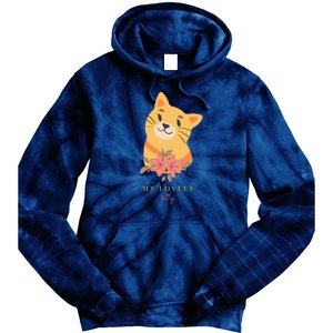 My Lovely Kitty Cut Cat Tie Dye Hoodie