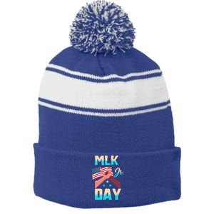 Martin Luther King Mlk Jr Day Black History Month Equality Great Gift Stripe Pom Pom Beanie