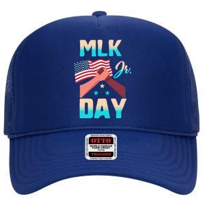 Martin Luther King Mlk Jr Day Black History Month Equality Great Gift High Crown Mesh Back Trucker Hat