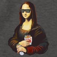 Mona Lisa Kebab Vector Backpack