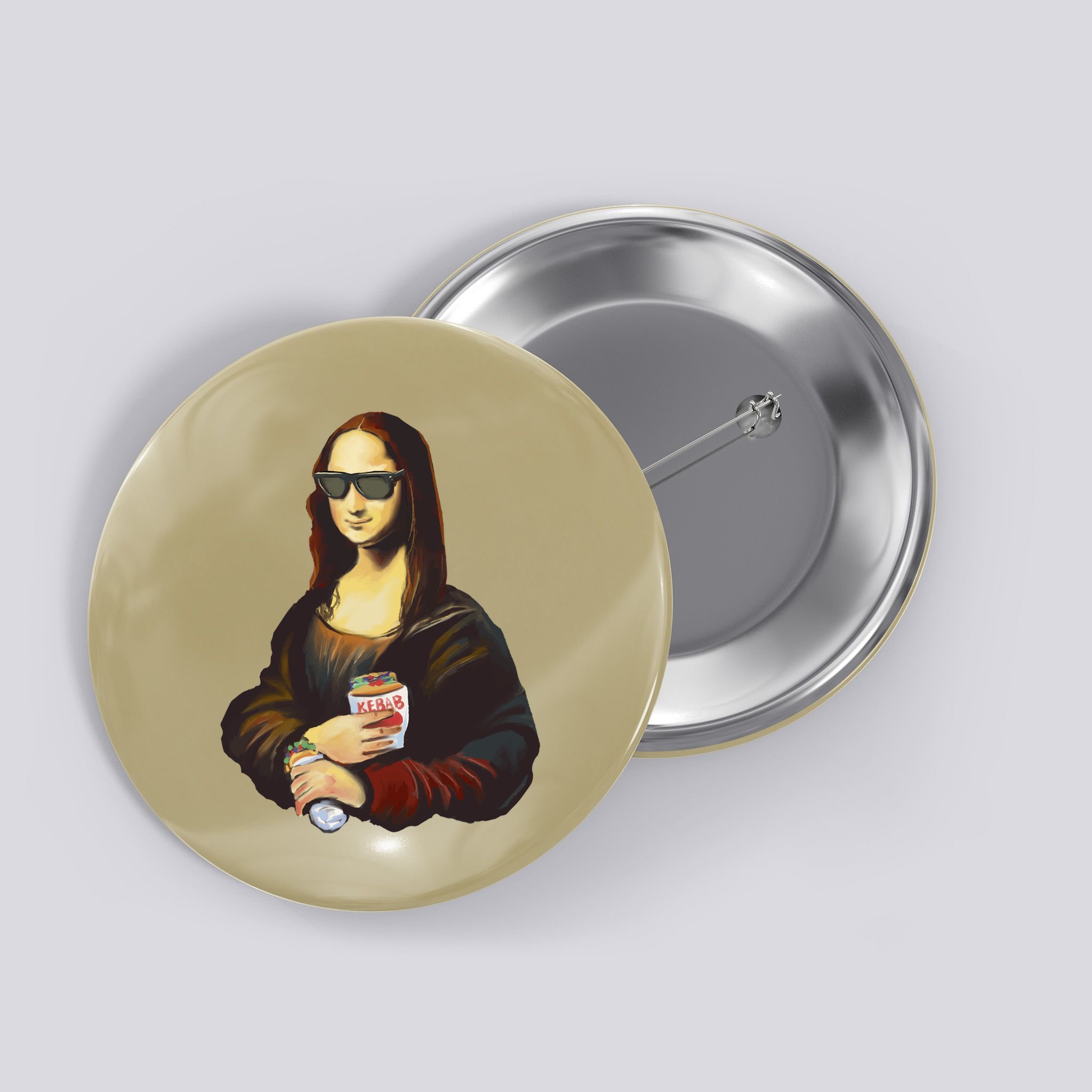 Mona Lisa Kebab Button