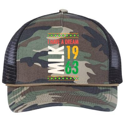 Martin Luther King Day Black History Mlk Day I Have A Dream Gift Retro Rope Trucker Hat Cap