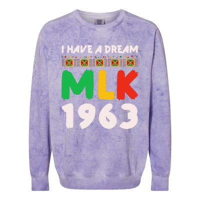 Martin Luther King Jr Mlk Day Black History Colorblast Crewneck Sweatshirt