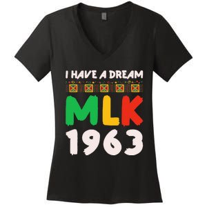 Martin Luther King Jr Mlk Day Black History Women's V-Neck T-Shirt