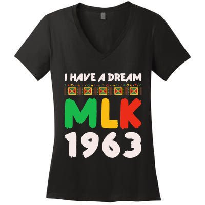 Martin Luther King Jr Mlk Day Black History Women's V-Neck T-Shirt