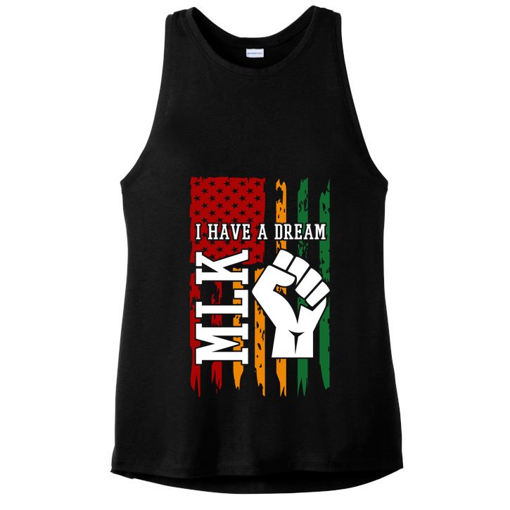 Martin Luther King I Have A Dream African American Ladies PosiCharge Tri-Blend Wicking Tank