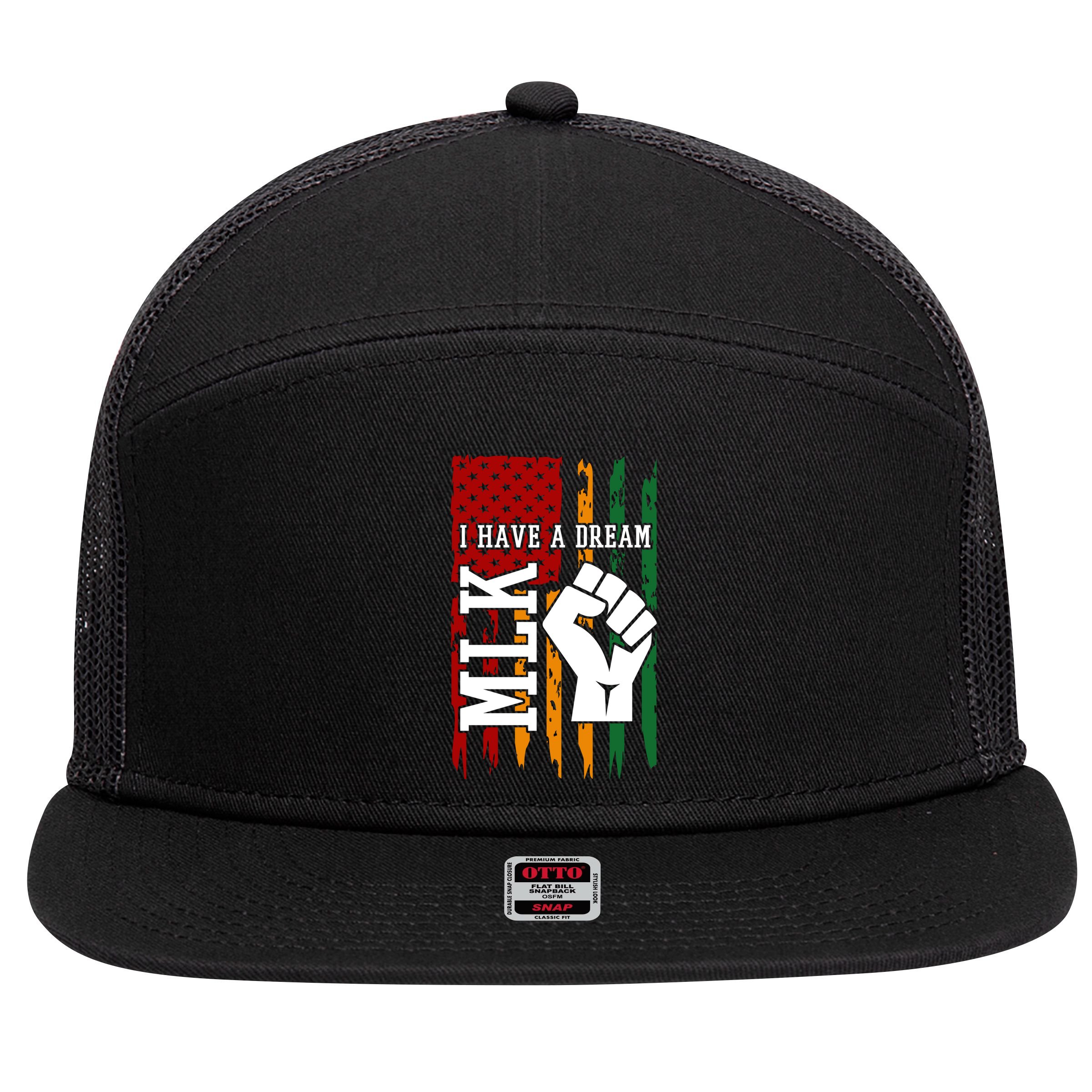 Martin Luther King I Have A Dream African American 7 Panel Mesh Trucker Snapback Hat