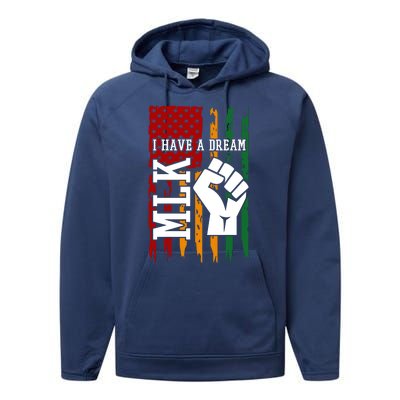 Martin Luther King I Have A Dream African American Performance Fleece Hoodie