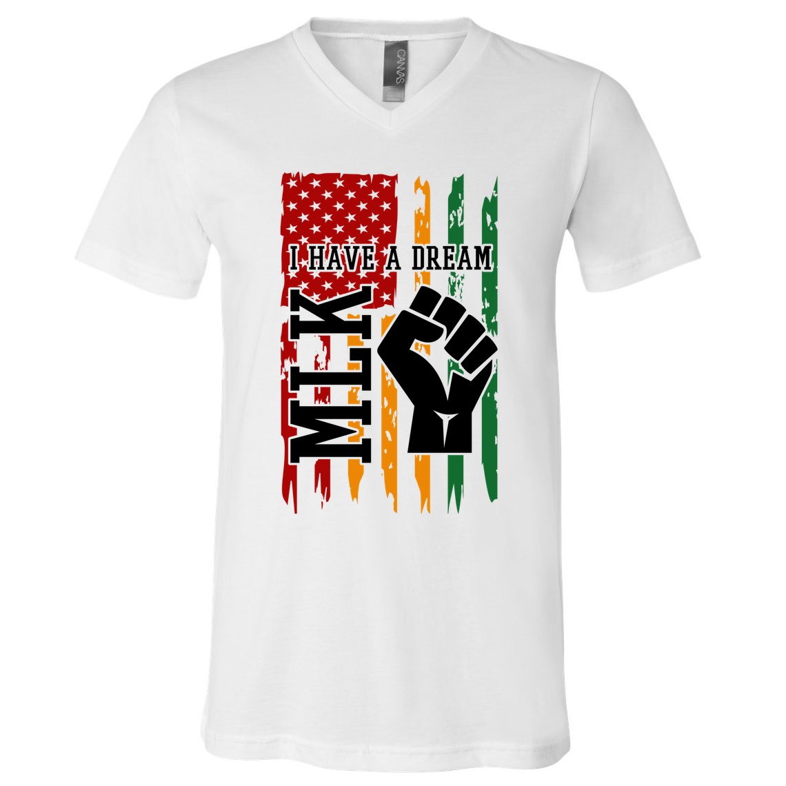 Martin Luther King I Have A Dream African American V-Neck T-Shirt