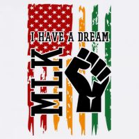 Martin Luther King I Have A Dream African American Flat Bill Trucker Hat