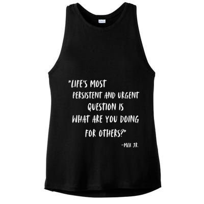 Martin Luther King Jr What Are You Doing For Others Ladies PosiCharge Tri-Blend Wicking Tank