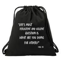 Martin Luther King Jr What Are You Doing For Others Drawstring Bag