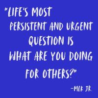 Martin Luther King Jr What Are You Doing For Others Tall T-Shirt