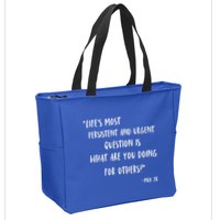 Martin Luther King Jr What Are You Doing For Others Zip Tote Bag