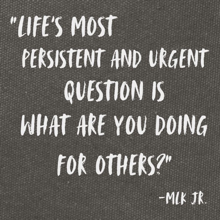 Martin Luther King Jr What Are You Doing For Others Cotton Canvas Backpack
