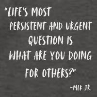 Martin Luther King Jr What Are You Doing For Others Vector Backpack