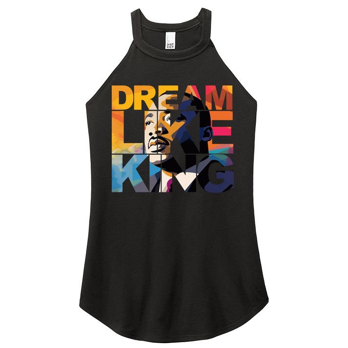 Martin Luther King Day Black History Month I Have A Dream Women's Perfect Tri Rocker Tank