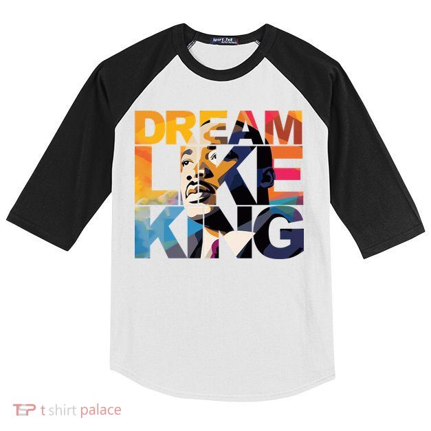 Martin Luther King Day Black History Month I Have A Dream Kids Colorblock Raglan Jersey