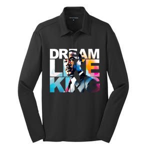 Martin Luther King Day Mlk I Have A Dream Silk Touch Performance Long Sleeve Polo