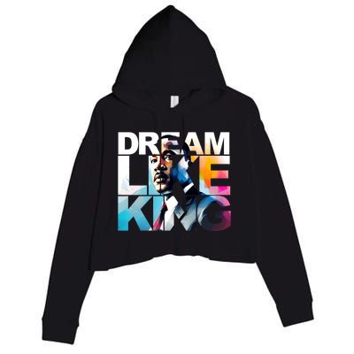 Martin Luther King Day Mlk I Have A Dream Crop Fleece Hoodie