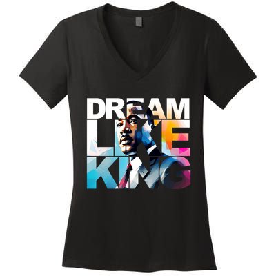 Martin Luther King Day Mlk I Have A Dream Women's V-Neck T-Shirt