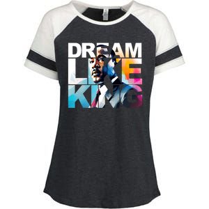 Martin Luther King Day Mlk I Have A Dream Enza Ladies Jersey Colorblock Tee