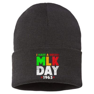 Martin Luther King Jr. Day I Have A Dream Mlk Day Colorful Sustainable Knit Beanie