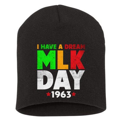 Martin Luther King Jr. Day I Have A Dream Mlk Day Colorful Short Acrylic Beanie