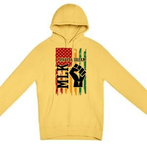 Martin Luther King Jr. Day Mlk American Flag Premium Pullover Hoodie