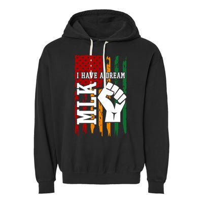 Martin Luther King Jr. Day Mlk American Flag Garment-Dyed Fleece Hoodie