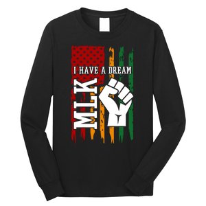 Martin Luther King Jr. Day Mlk American Flag Long Sleeve Shirt