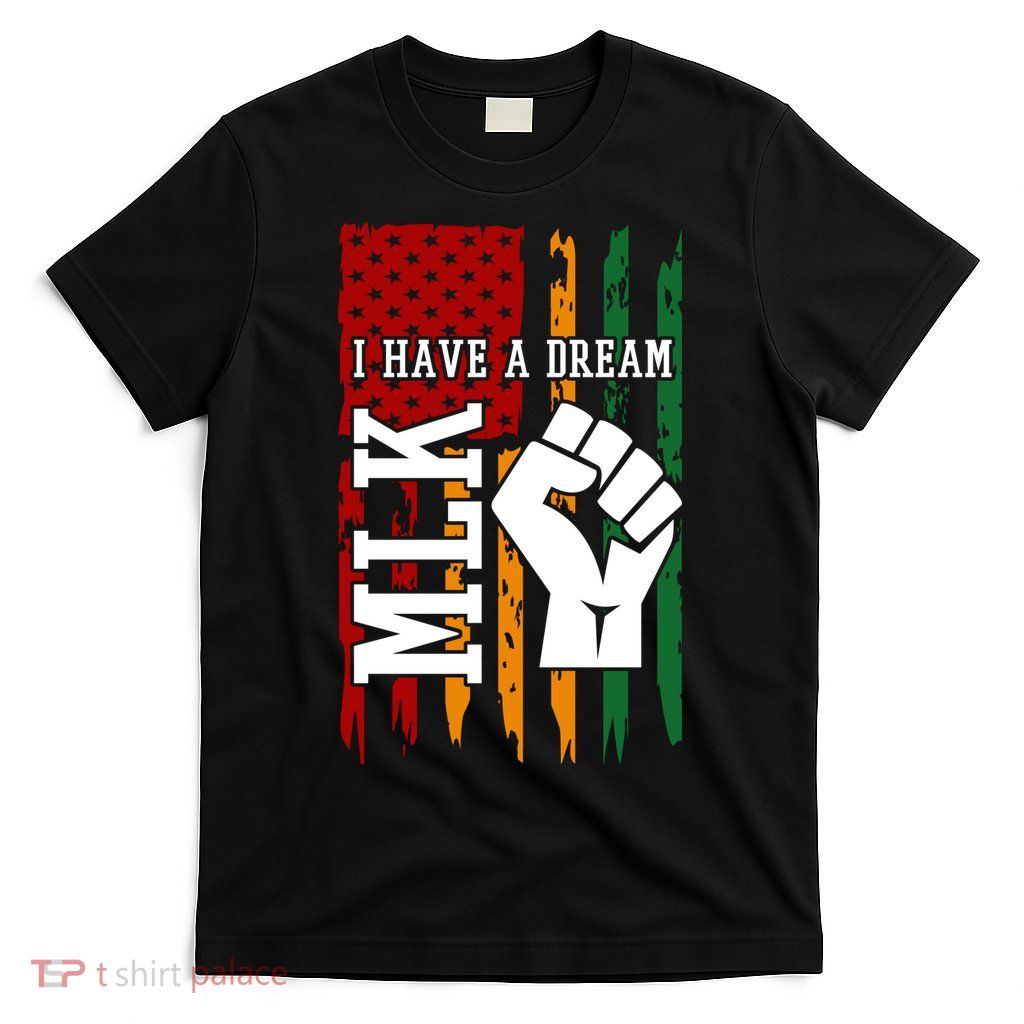 Martin Luther King Jr. Day Mlk American Flag T-Shirt