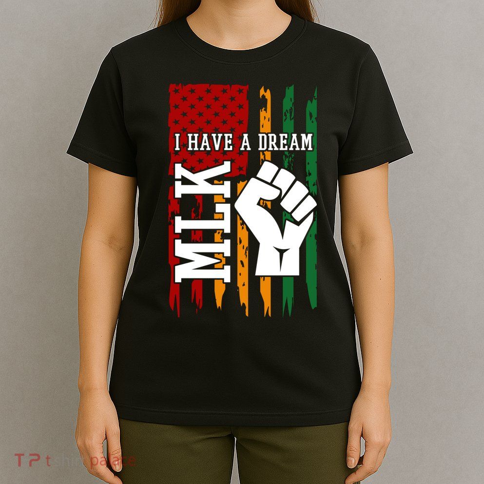 Martin Luther King Jr. Day Mlk American Flag T-Shirt