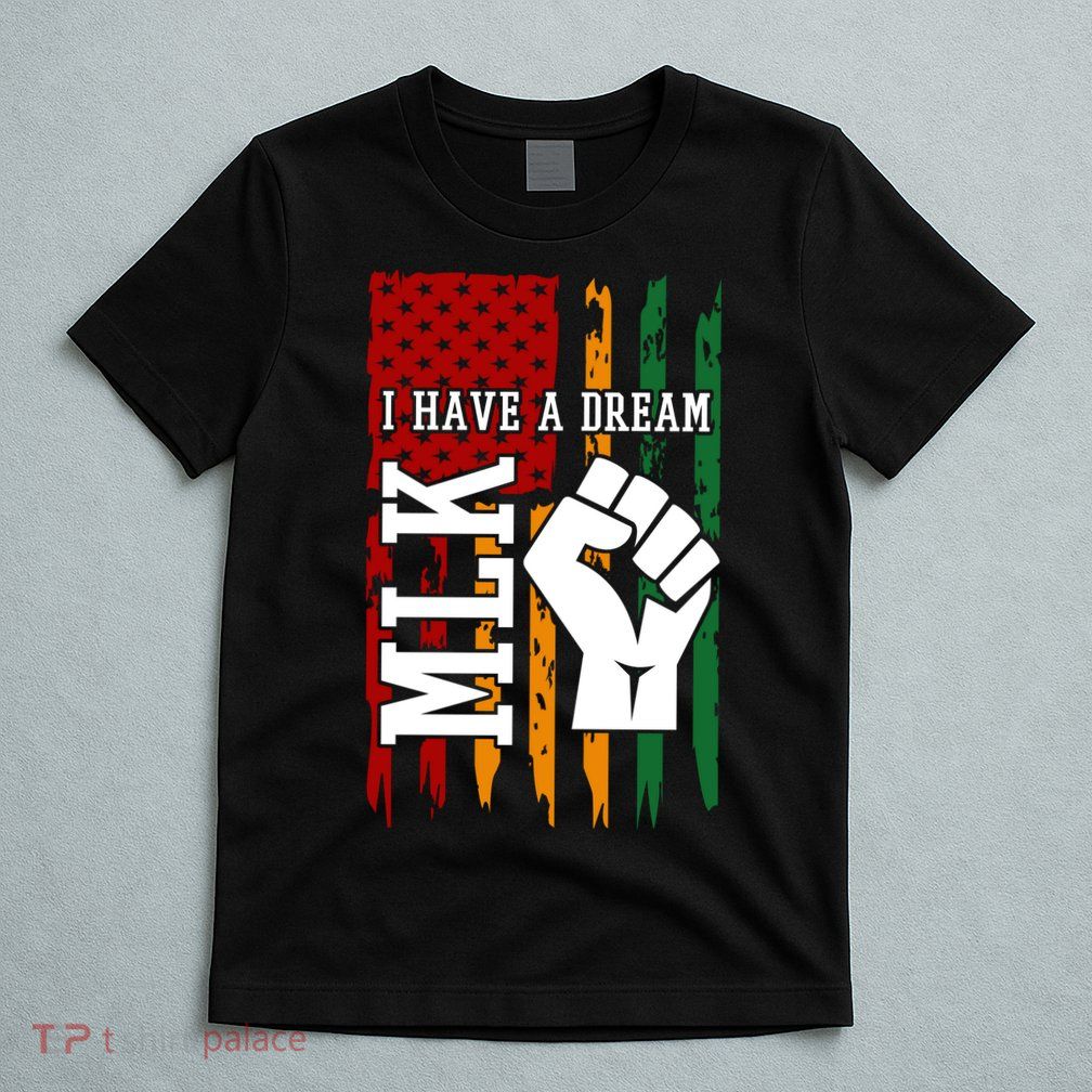 Martin Luther King Jr. Day Mlk American Flag T-Shirt