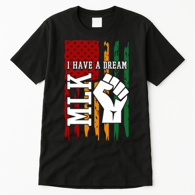 Martin Luther King Jr. Day Mlk American Flag Tall T-Shirt