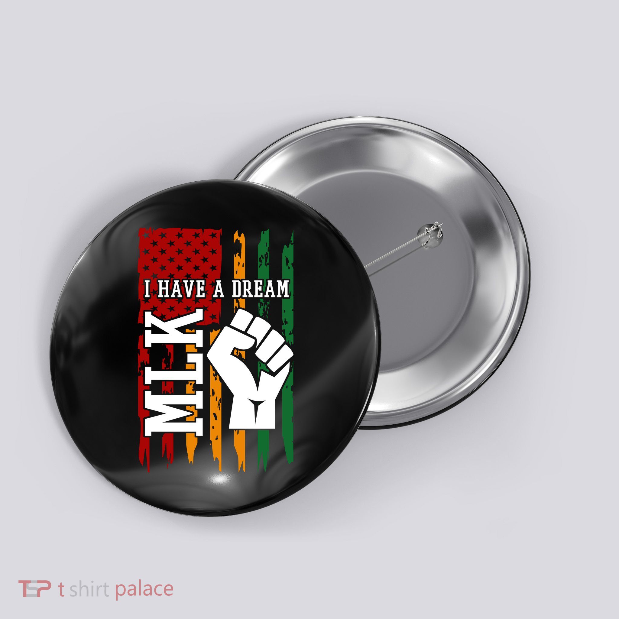 Martin Luther King Jr. Day Mlk American Flag Button