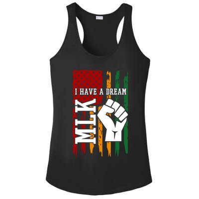 Martin Luther King Jr. Day Mlk American Flag Ladies PosiCharge Competitor Racerback Tank