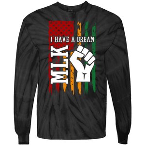 Martin Luther King Jr. Day Mlk American Flag Tie-Dye Long Sleeve Shirt