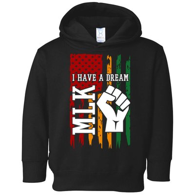 Martin Luther King Jr. Day Mlk American Flag Toddler Hoodie