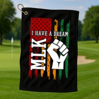 Martin Luther King Jr. Day Mlk American Flag Golf Towel