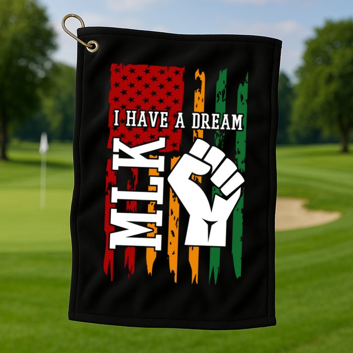 Martin Luther King Jr. Day Mlk American Flag Golf Towel