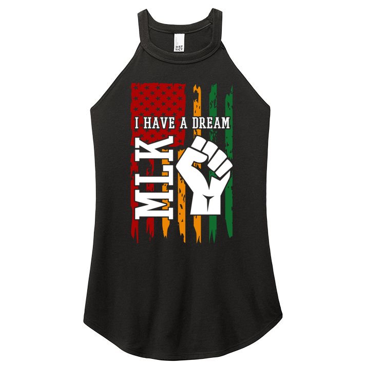 Martin Luther King Jr. Day Mlk American Flag Women's Perfect Tri Rocker Tank