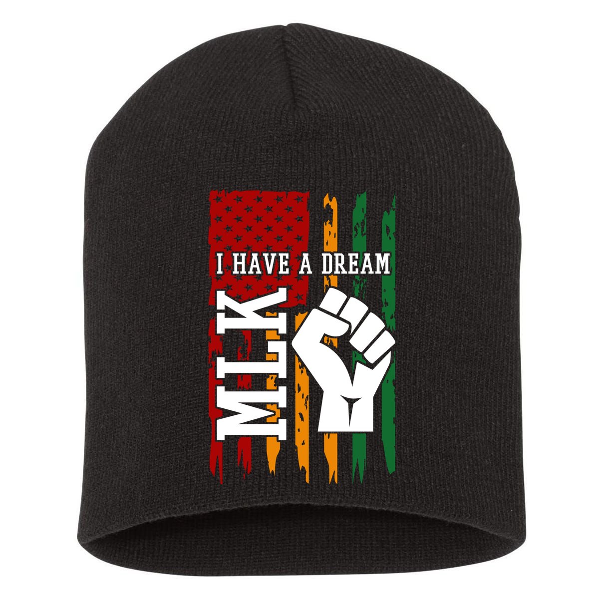 Martin Luther King Jr. Day Mlk American Flag Short Acrylic Beanie