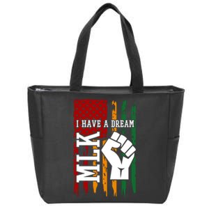 Martin Luther King Jr. Day Mlk American Flag Zip Tote Bag