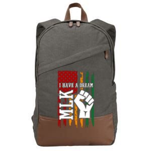 Martin Luther King Jr. Day Mlk American Flag Cotton Canvas Backpack