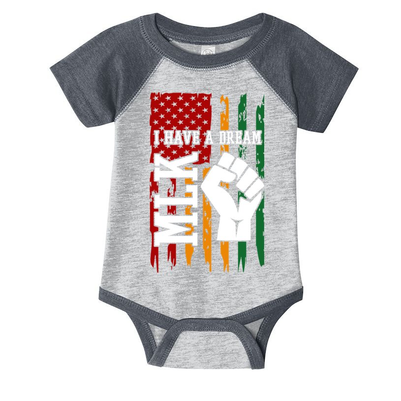 Martin Luther King Jr. Day Mlk American Flag Infant Baby Jersey Bodysuit